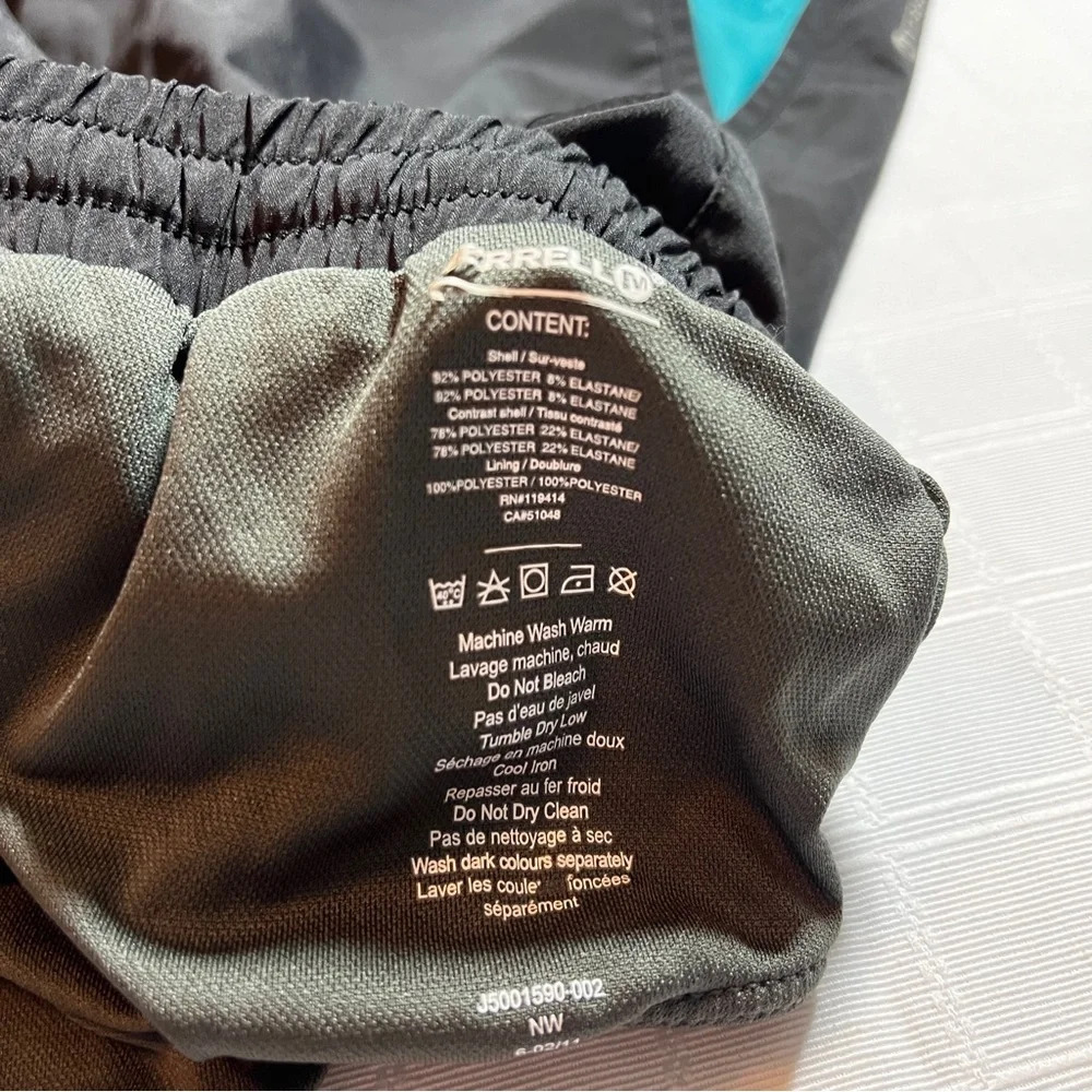 Women's Merrell Running Shorts Black & Teal Opti-Wick Size Large - Picture 4 of 8